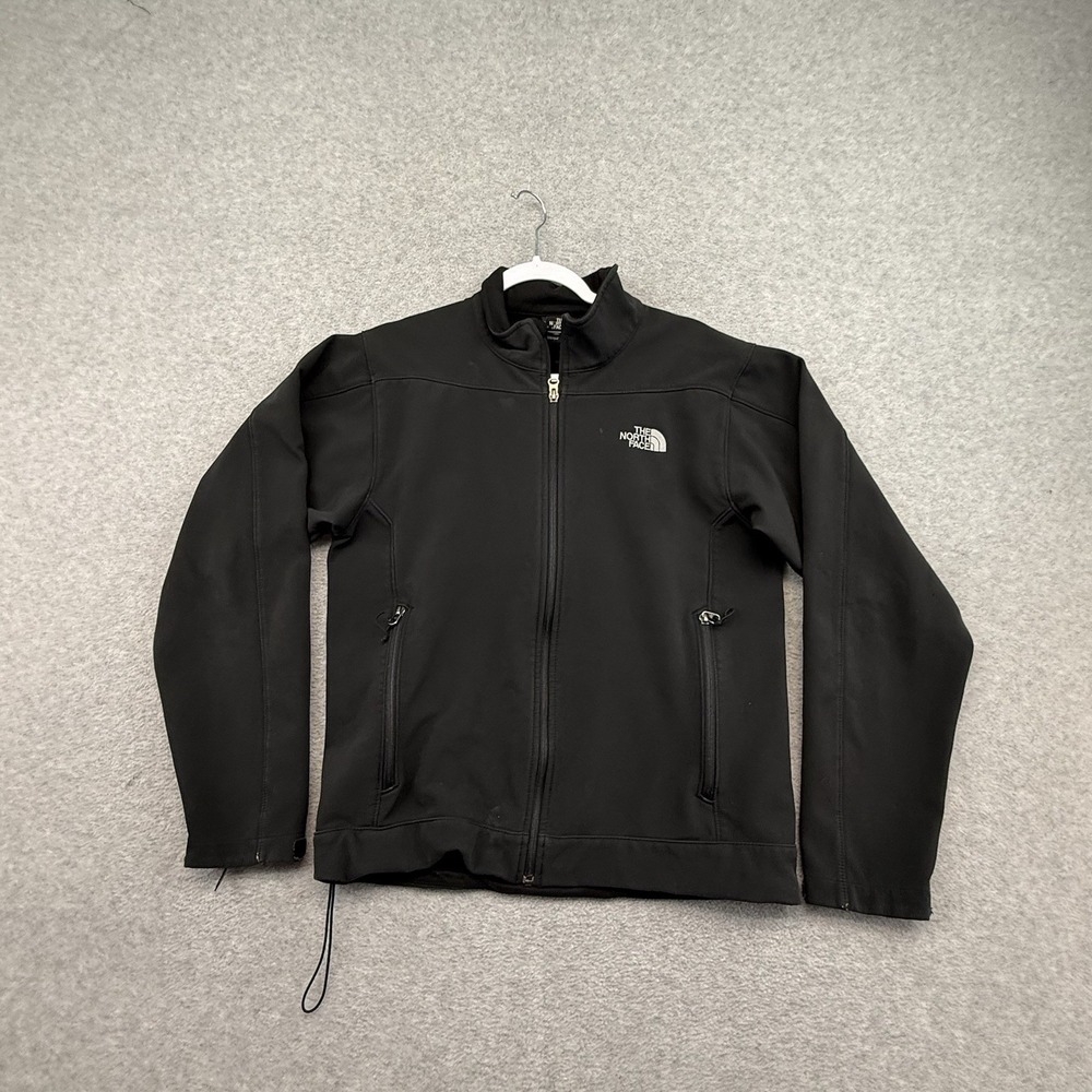 North Face Jacket Mens Small Apex Bionic Black Fleece Lined Stretch Zip Outdoors